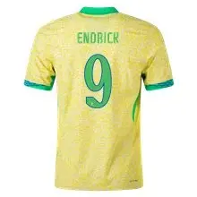Men's Replica Nike Endrick Brazil Home Jersey 2024