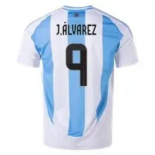 Men's Replica adidas J. Alvarez Argentina Home Jersey 2024