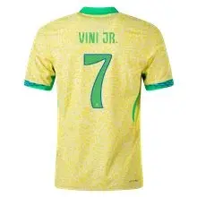 Men's Replica Nike Vini Jr. Brazil Home Jersey 2024